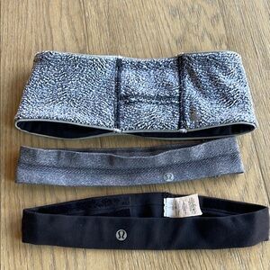 lululemon athletica Gray and Black Headbands